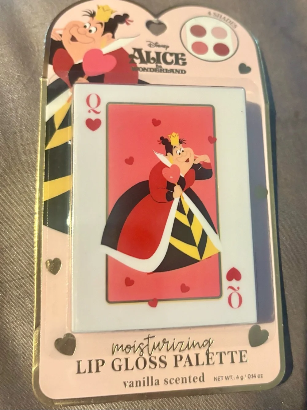 Disney Alice in Wonderland Queen of Hearts Pink Red Lip Balm & Gloss